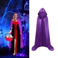 thumbnail image 4 of Capa con capucha, cómoda capa de Halloween para fiestas, accesorio de fotografía para mujeres y hombres Púrpura, 4 of 8