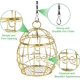 thumbnail image 3 of Comedero para pájaros, paquete de 3 comederos colgantes para pájaros, comedero para pájaros de metal a prueba de ardillas, comedero para pájaros al aire libre para pájaros salvajes pequeños, 3 of 5