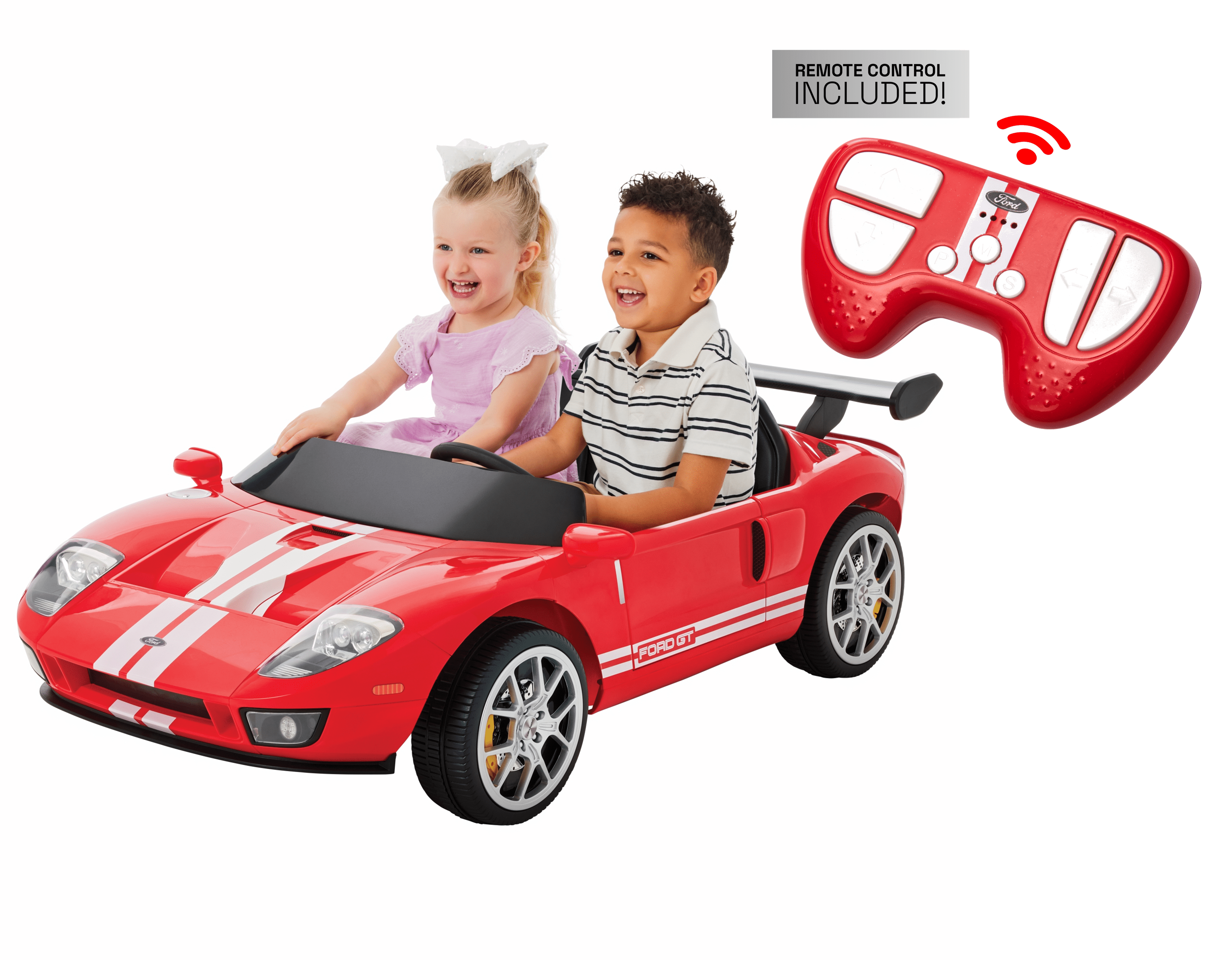 Ford GT Convertible, 12V Battery Powered Ride on, with Remote Control, Ages 3+, Red