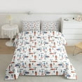 thumbnail image 2 of Homewish Rustic Bohemain Fish Bedding Comforter Set,Country Farmhouse Cabin Twin Comforter Sets,White Orange Bedding Set For Boys Kids,Breathable Home Decor Reversible,2 Pieces, 2 of 8