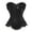 Black, variant on Luxalzxs Satin Corset Tops for Women Lace Up Boned Overbust Corset Bustier Waist Cincher Lingerie Bodyshaper Top