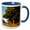 Blue/White, variant on 3drose, Pumpkin Stand Along Highway 22 in Empire, Michigan, Usa, 11oz Two-tone Red Mug