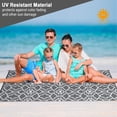 thumbnail image 4 of HOMERRY Geometric Floral Outdoor Rug Straw Plastic Area Rug for Balcony Pool RV Waterproof Reversible Carpet, White/Gray, 8'x 10', 4 of 7