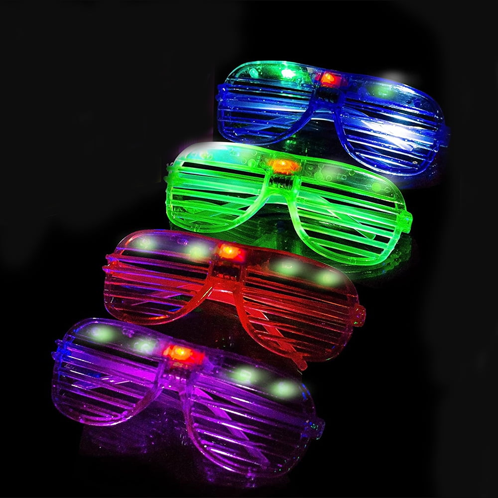 Jessicadaphne Flashing Glasses Christmas Party Favors Glow in The Dark Glasses Light Up Shades Show Toy Glasses for Kids Men Women