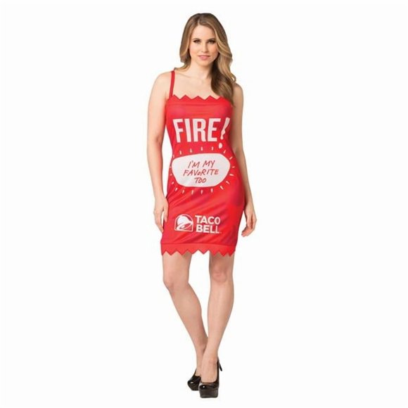 Taco Bell Womens Fire Taco Bell Sauce Packet Costume