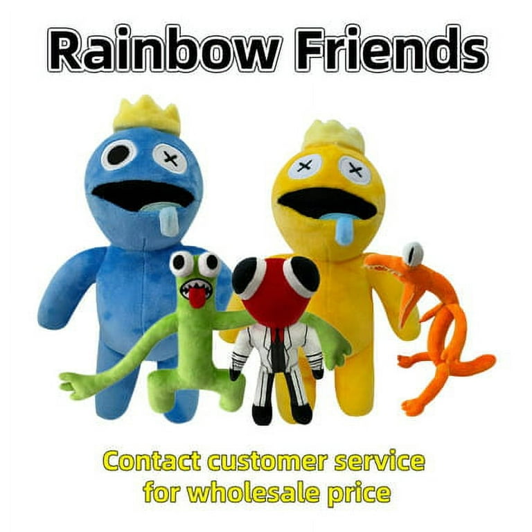 4pcs, 11.8-15.7inch,Rainbow Friends Plush Toy,Blue Plush，Green