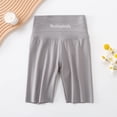 thumbnail image 3 of GYRATEDREAM Girls' Capri Leggings 3/4 Pants Basic School Sports Dance Kids Cropped Capri Summer Yoga Running Dance Tights for 7-8Y Gray, 3 of 7
