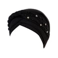 thumbnail image 1 of Women's Large Elastic Solid Color Headband - Stud Bead Decor, Comfortable Flat Hat, Machine Washable, 60-Day Guarantee, 1 of 2