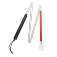 thumbnail image 4 of Walking Cane, Walking Stick, Hand Walking Stick, Folding Foldable Reflective Cane Crutch Portable Anti Shock Guide Walking Stick Blind People Automatic Straightening Wrist Strap, 4 of 8
