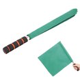 thumbnail image 4 of Soccer Referee Flags, Soccer Referee Flag Set 2Pcs Stainless Steel Pole Sports Competition Linesman Hand Flag Referee Flag For Track And Field Sports, Ball Sports, 4 of 8