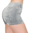 thumbnail image 3 of ALWAYS Women's Velvet Lined Soft and Fluffy Lounge 1" Waistband Shorts Grey L, 3 of 5