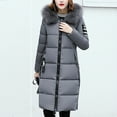 thumbnail image 2 of Viikei Womens Coats and Jackets Plus Size Women Solid Casual Thicker Winter Slim Down Lammy Jacket Coat Overcoat, 2 of 6