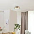 thumbnail image 5 of Globe Electric Edinburg Matte Brass LED Integrated Indoor Flush Mount Ceiling Light with Frosted Glass Shade, 5 of 5