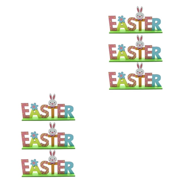 Moyic 2 juegos de adornos de decoraciones de Pascua letras de instalación práctica Multicolor decoración de granja regalo creativo JM00280 JM00280 2Conjunto