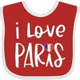thumbnail image 3 of Inktastic I Love Paris French Flag Heart Boys or Girls Baby Bib, 3 of 4