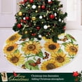 thumbnail image 6 of FMSHPON SunflowersButterflies Xmas Christmas Tree Skirt Stand Mat for Holiday Party Decoration Indoor Outdoor 36 inches, 6 of 6