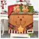thumbnail image 4 of Funda trasera de silla de tela de franela de muñeco de nieve de Papá Noel, fundas de asiento suaves y lisas para el hogar, decoración Kits de decoración para fiestas Animales de dibujos animados Toystoory HA009740-03B, 4 of 6
