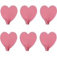 thumbnail image 1 of Ganchos de pared decorativos en forma de corazón, paquete de 6, (rosa) fuerte gancho de pared adhesivo de acero inoxidable para el hogar, cocina, baño, oficina brillar Electrónica, 1 of 5