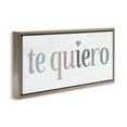Stupell Industries Te Quiero Romantic Spanish Typography Painting Brown