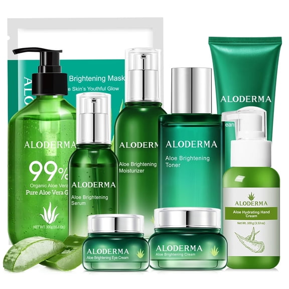 Aloderma Ultimate Aloe Brightening Set 9-Piece Set