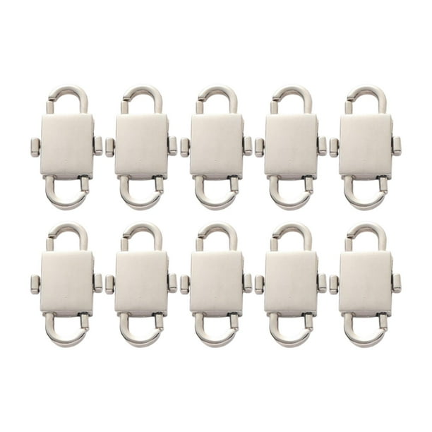 10x Acortador de cadena de bolso Correa de repuesto ajustable Hebillas de metal para monedero plata