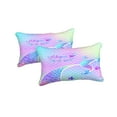 thumbnail image 3 of Move Over Mermaid Scale Bedding Sets Queen Colorful Mermaid Duvet Cover Set Blue Purple Mermaid Tail Pattern Microfiber No Filling, 3 of 6