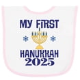 thumbnail image 2 of Inktastic 2025 Babys My 1st Hanukkah Baby Terry Cloth Bib, 2 of 3