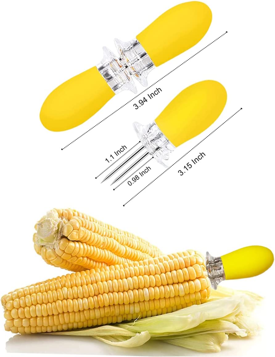 40Pcs/20 Pairs Stainless Steel Corn Holders, BBQ Corn on The Cob