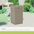thumbnail image 4 of 33 Gallon Hideaway Trash Can for Patio - Resin Outdoor Trash with Lid - Use in Backyard, Deck, or Patio - Dark Taupe, 4 of 21