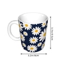 thumbnail image 2 of Yiaed Daisy Floral Print Ceramics Coffee,Large Handle Design,Extra Large Tea and Coffee Cup for Office and Home Mugs, 2 of 6