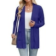 thumbnail image 6 of Niaviben cardigan for women sweaters for women Button Down Cardigan cropped cardigan linen jackets for women Lightweight Cardigans For Thin Cardigans Open Front Cardigan Fall Cardigan Blue L, 6 of 7