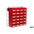 thumbnail image 2 of Triton Products® LocBin 26-Piece Wall Storage Unit with 7-3/8"L x 4-1/8"W x 3"H Interlocking Poly Bins, 24ct, Wall Mount Rails 8-3/4"L with Hardware, 2pk, 2 of 7
