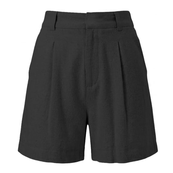 Short Quarry para Dama, Lino Negro Talla G