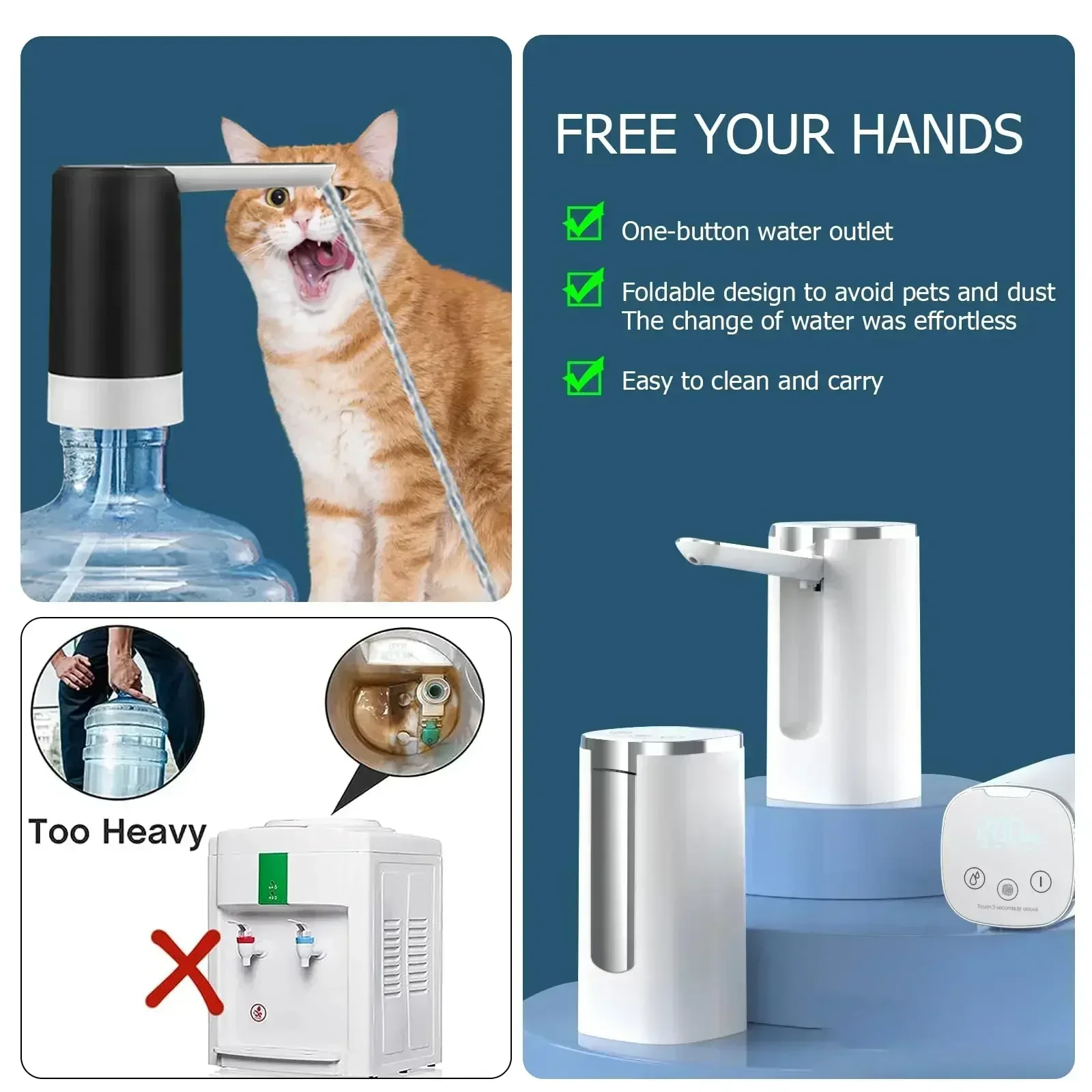 Portable Intelligent Quantitative Foldable Electric Automatic Water Dispenser