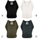 thumbnail image 5 of Camiseta con hombros descubiertos para mujer, blusa informal de algodón de manga corta, verde, XXL seitruly AP001290-17, 5 of 7