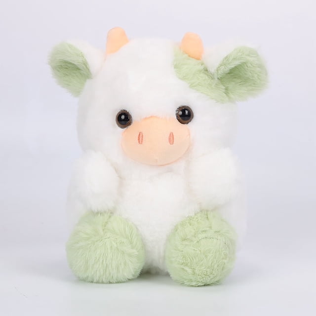 Puntoco Juguete de vaca, linda muñeca de vaca de fresa, especial para la familia, animales rellenos de vaca de fresa, juguete para niños, regalo de 7,87 pulgadas
