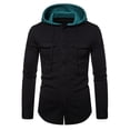 thumbnail image 1 of DPTALR Autumn And Winter Men's Cardigan Casual Hooded Sweater Large Multicolor Coat, 1 of 3