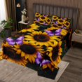 thumbnail image 2 of Erosebridal Flying Butterfly Coverlet Set King,Spring Garden Bedding Set,Flower Room Decor,Breathable,3pcs, 2 of 5