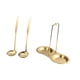 thumbnail image 1 of Soporte para cucharones de sopa, soporte para cucharas y 2 cucharas, soporte para cucharas de acero inoxidable para Oro, 1 of 9