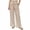 Brown, variant on Women's Striped Wide Leg Trousers, Elastic Waist Drawstring Beach Pants With Pockets, Loose Summer Vacation Essentials Gray 3XL