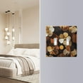 thumbnail image 4 of Yayeee Toggle Light Switch Wall Plate 2-Gang 4.56"x4.48" Decorative Outlet Cover, Gold Flower, 4 of 7