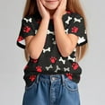 thumbnail image 4 of Zpanxa T-Shirts Athlétiques pour Filles Imprimé Étoile Col Rond Manches Courtes Haut Décontracté Polyester Spandex 13 Ans, 4 of 7