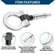 thumbnail image 4 of Gancho de remolque Unique Bargains / Gancho de remolque universal para parachoques delantero de automóvil / Anillo de gancho de remolque de metal duradero para Honda S2000 2000-2009, 4 of 7