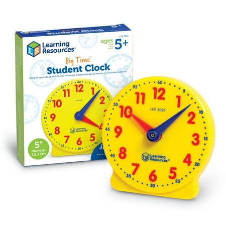 Learning Resources Big Time Student Clock  Teaching & Demonstration Clock Ages 5 and Up price history on PriceWatchPro