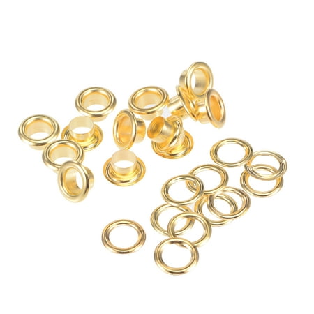 

Uxcell 10.5 x 6 x 5mm Copper Grommets Eyelets with Washers Chrome Plated Brass Tone 100 Set