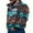 Blue, variant on Men's Fleece Jacket and Pullover Hoodie Outerwear, Western Retro Style with Pockets