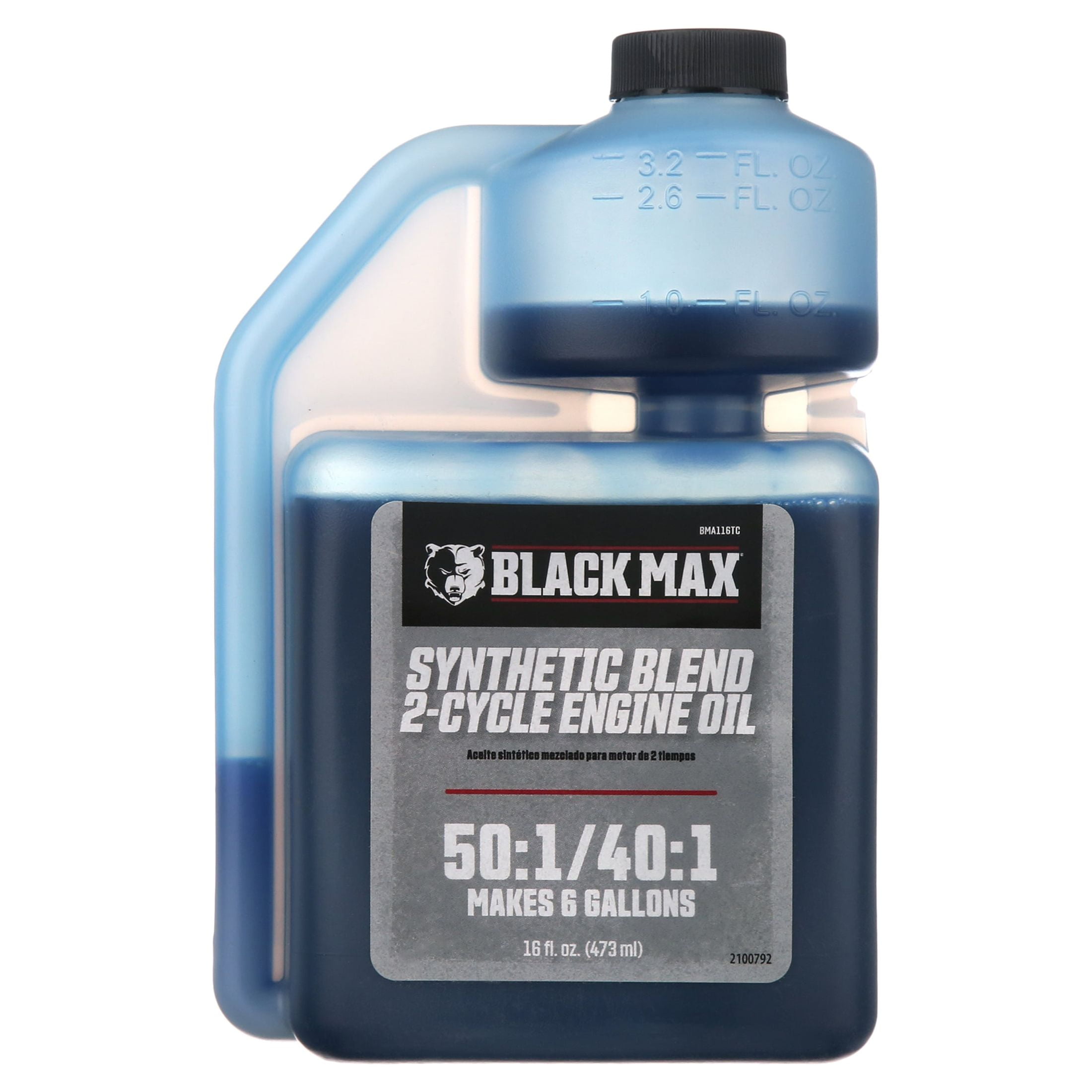 Black Max 16oz Synthetic Blend 2-Cycle Oil, Makes 6 Gallons
