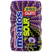 Mentos Sour Chewing Gum, Sugar Free, Grape, 28 Piece Bottle