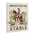 thumbnail image 4 of Stupell Industries Horses Keep Me Stable People Painting Wrapped Canvas Art Print Wall Art, 36 x 48, 4 of 8