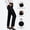 Black, variant on RYDCOT Women's Straight Wide Leg Dress Pants Stretchy Work Pants Business Casual Slacks with Pockets S-2XL Navy